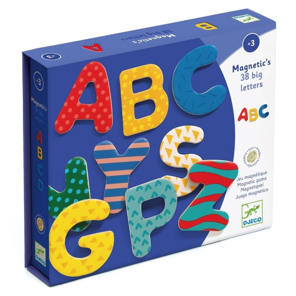Djeco Wooden Magnets 38 Big Letters Alphabet