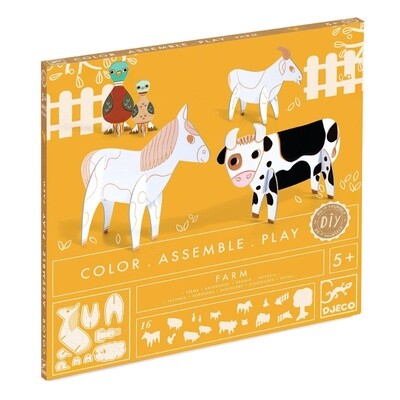 Djeco DIY Color Assemble Play Craft Kit (Farm)