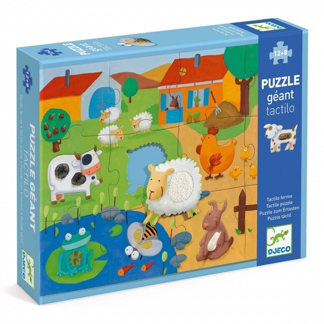Djeco Tactile Farm Giant Floor Puzzle (20 pc)