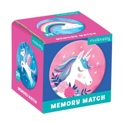 Mudpuppy Mini Memory Match Game - Unicorn Magic