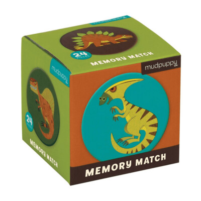 Mudpuppy Mini Memory Match Game - Mighty Dinosaurs