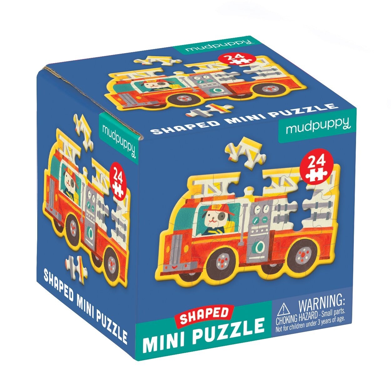 Mudpuppy Shaped Mini Puzzle - Firetruck (24 pc)