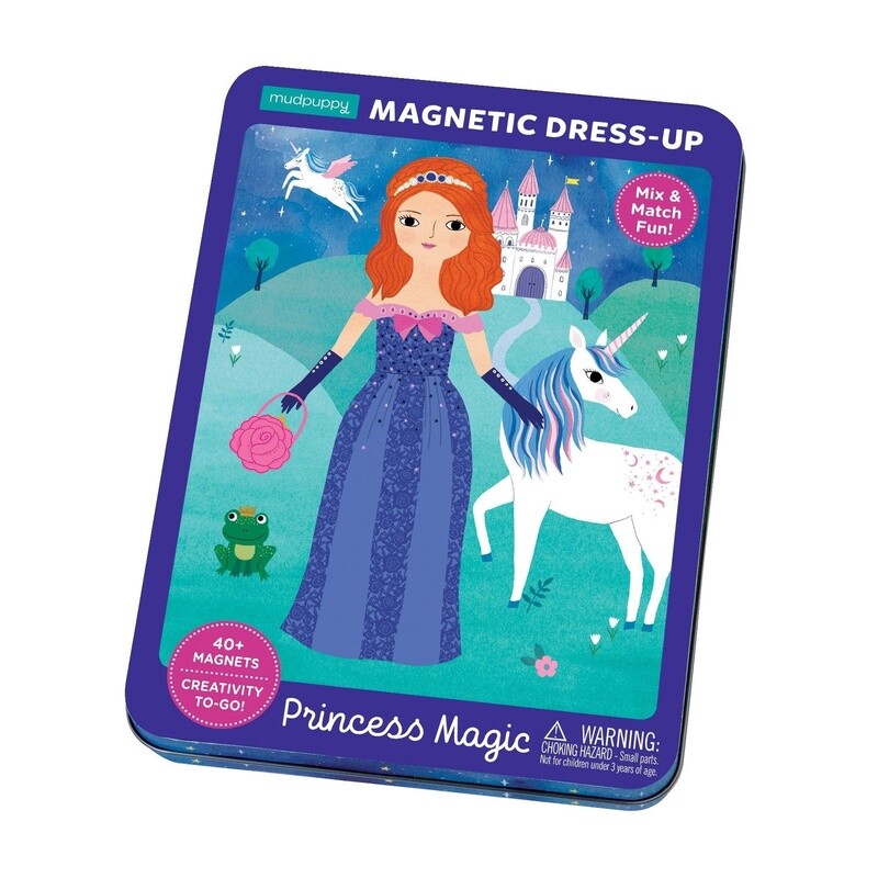 Mudpuppy Magnetic Dress Up Tin - Princess Magic