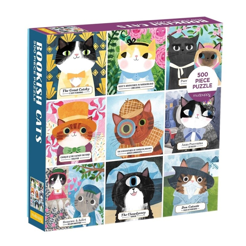 Mudpuppy Bookish Cats Puzzle (500 pc)