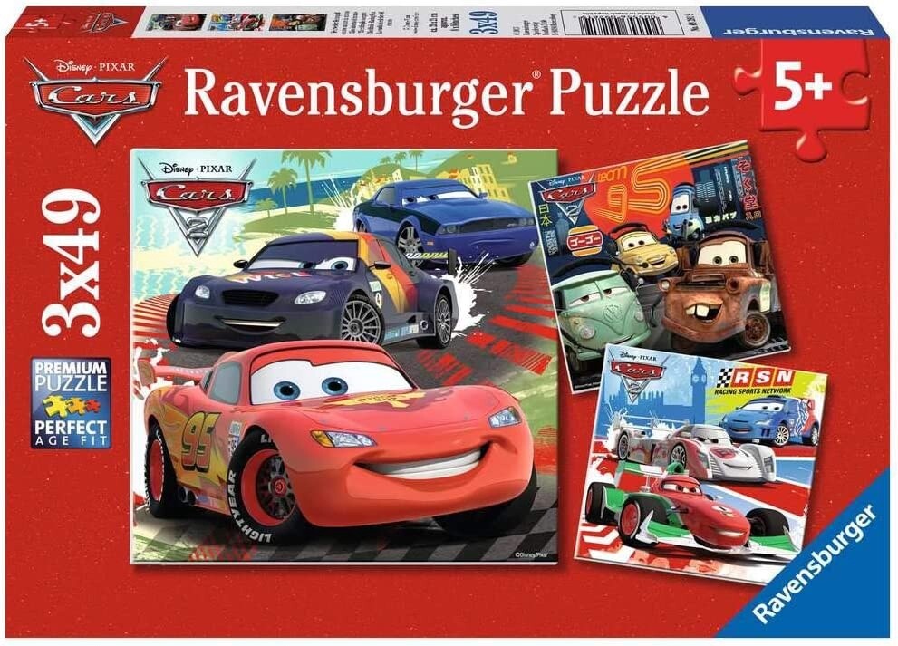 Ravensburger Disney Cars: Worldwide Racing Fun Puzzles (3 x 49 pc)
