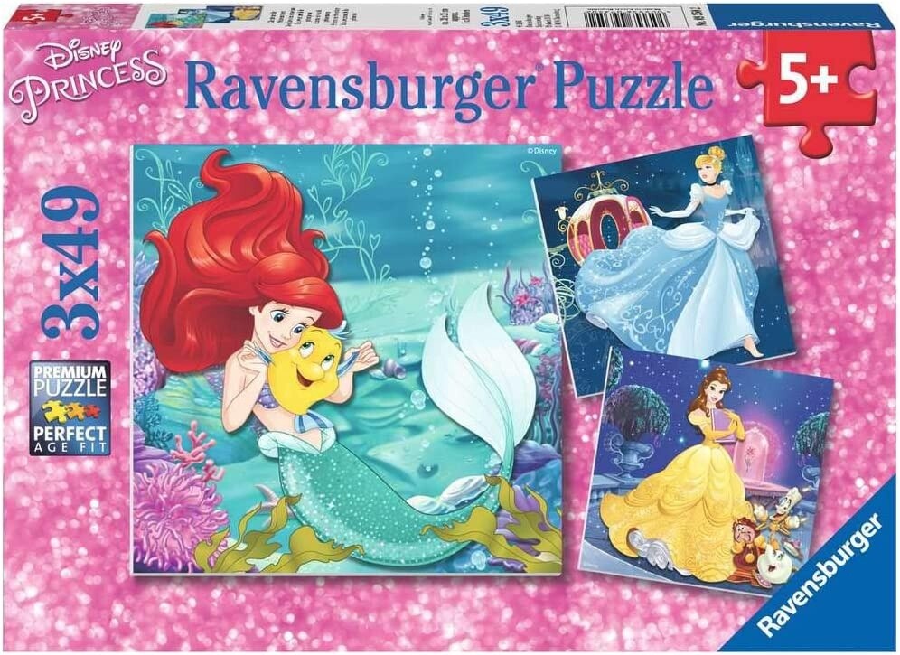 Ravensburger Disney Princesses Adventure Puzzles (3 x 49 pc)