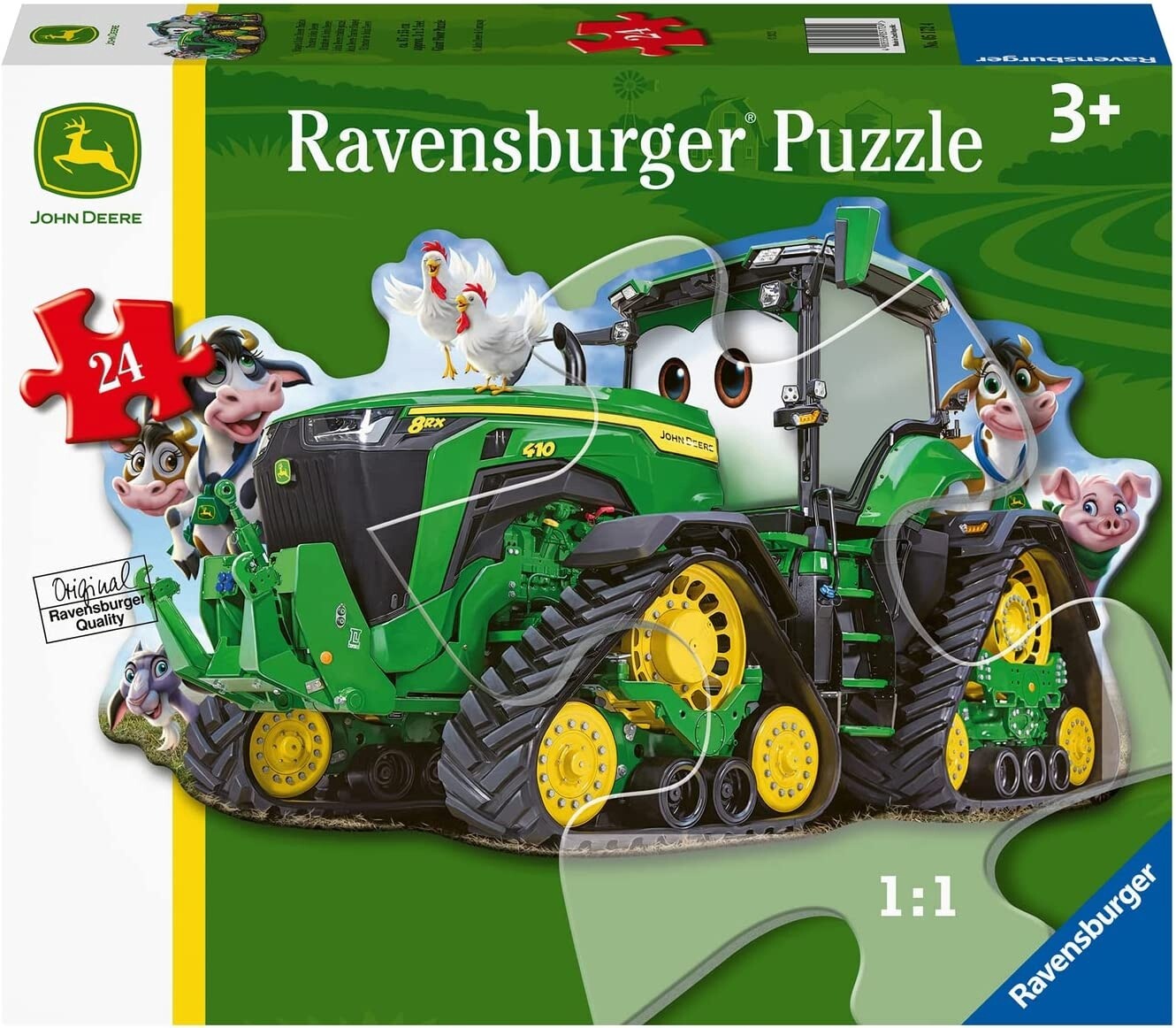 Ravensburger Floor Puzzle - John Deere Tractor Shaped (24 pc)