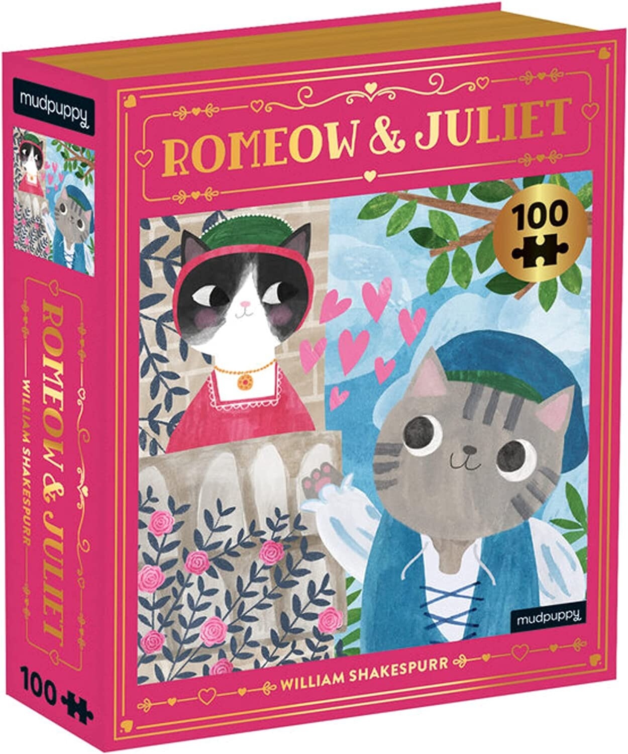 Mudpuppy Romeow &amp; Juliet Puzzle (100 pc)