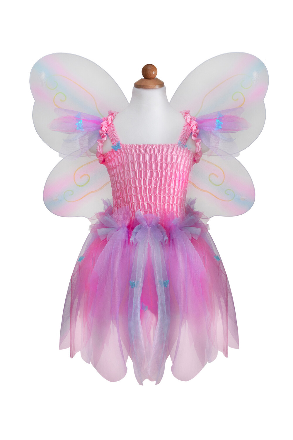 Great Pretenders Butterfly Dress Wings Wand Multi-Pink (Size 5-6)