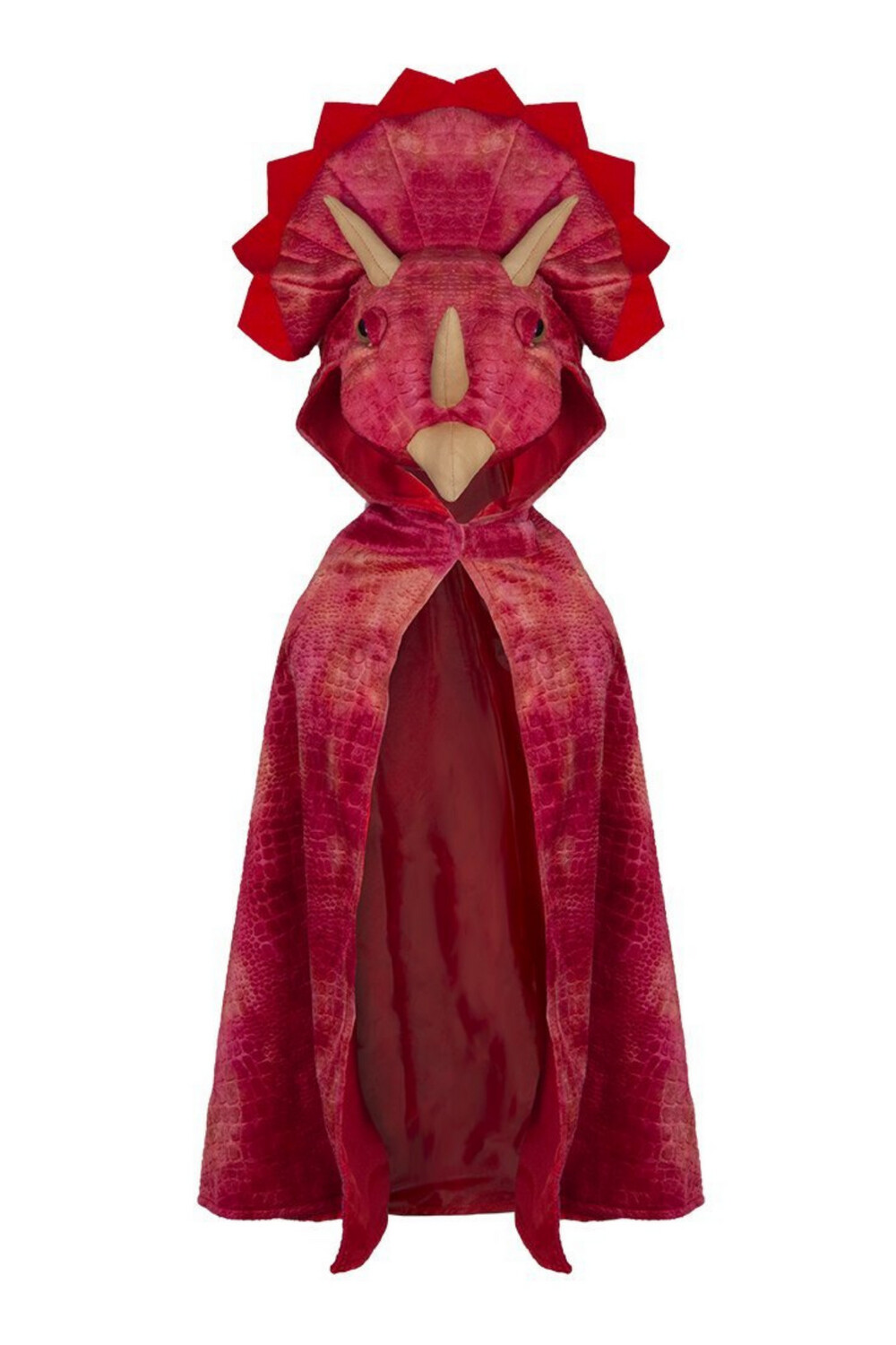 Great Pretenders Dino Triceratops Hooded Cape (Size 4-5)