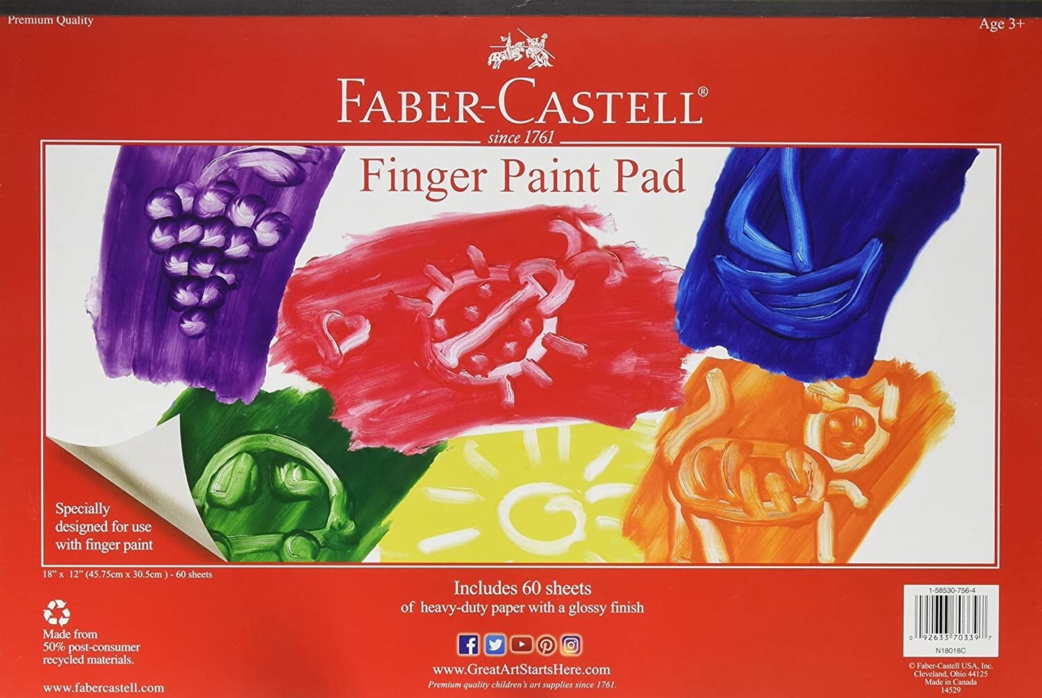 Faber-Castell Finger Paint Pad 12" x 18"