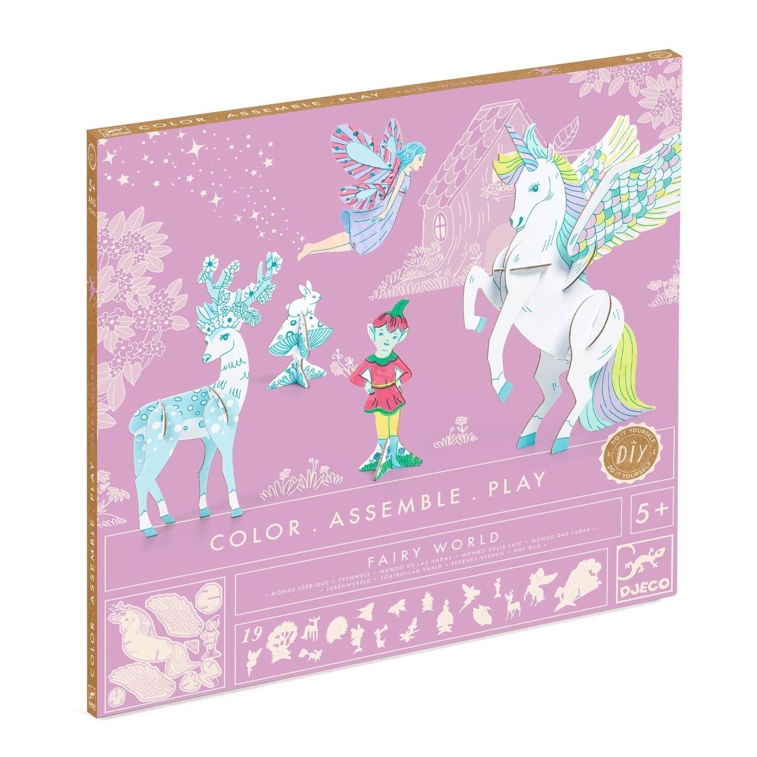 Djeco DIY Color Assemble Play Craft Kit (Fairy World)