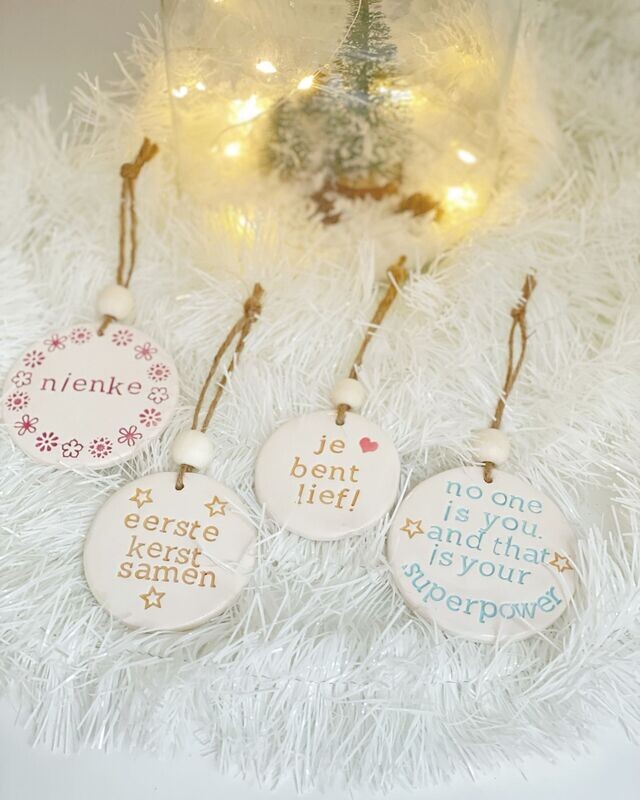Hanger met eigen tekst