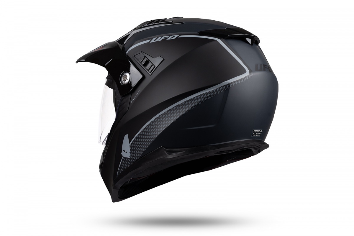 Casco Motocross Ufo Plast Aries Grey Black