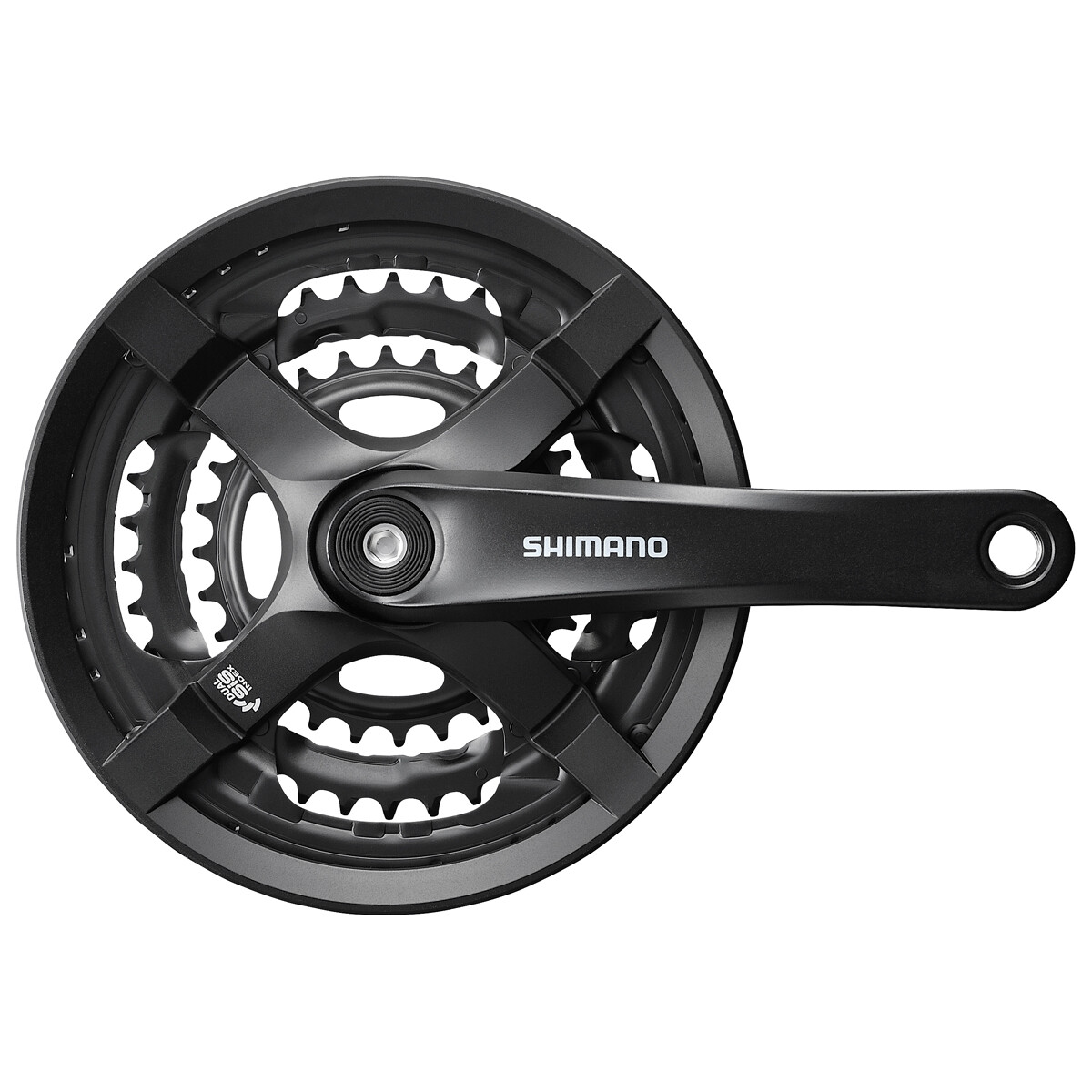 Guarnitura Shimano Tourney 6/7/8-Velocità Nera FC-TY501 48/38/28T 170mm+Parac