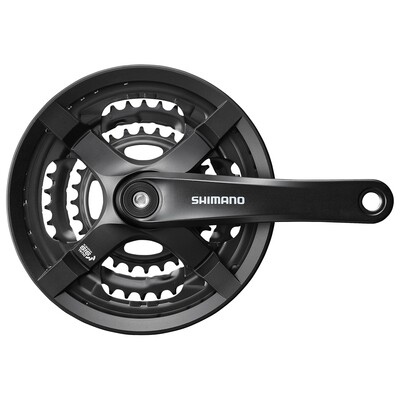 Guarnitura Shimano Tourney 6/7/8-Velocità Nera FC-TY501 48/38/28T 170mm+Parac
