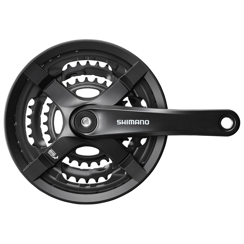 Guarnitura Shimano Tourney 6/7/8-Velocità Nera FC-TY501 48/38/28T 170mm+Parac
