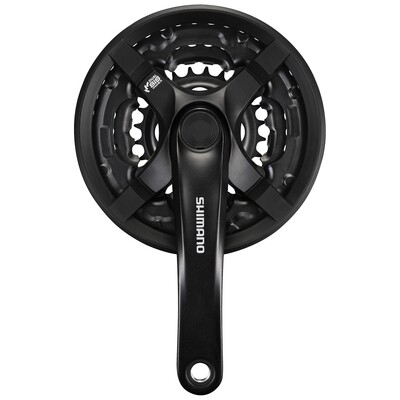 Guarnitura Shimano Tourney6/7/8-Velocità Nera FC-TY501 42/34/24T 170mm+Parac