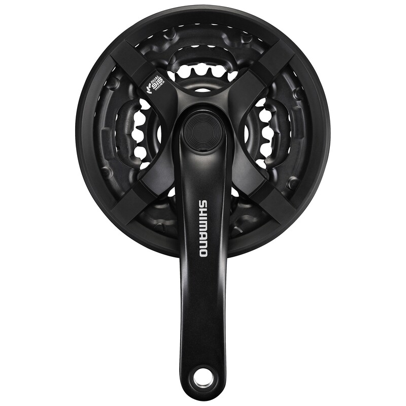 Guarnitura Shimano Tourney6/7/8-Velocità Nera FC-TY501 42/34/24T 170mm+Parac