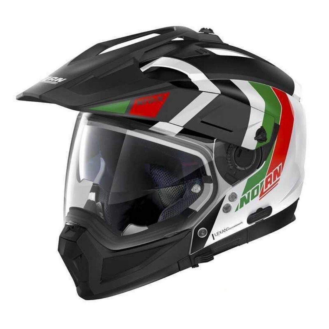 Casco CROSSOVER NOLAN N70-2 X DECURIO N-Com 34 Metal White Strada/Fuoristrada