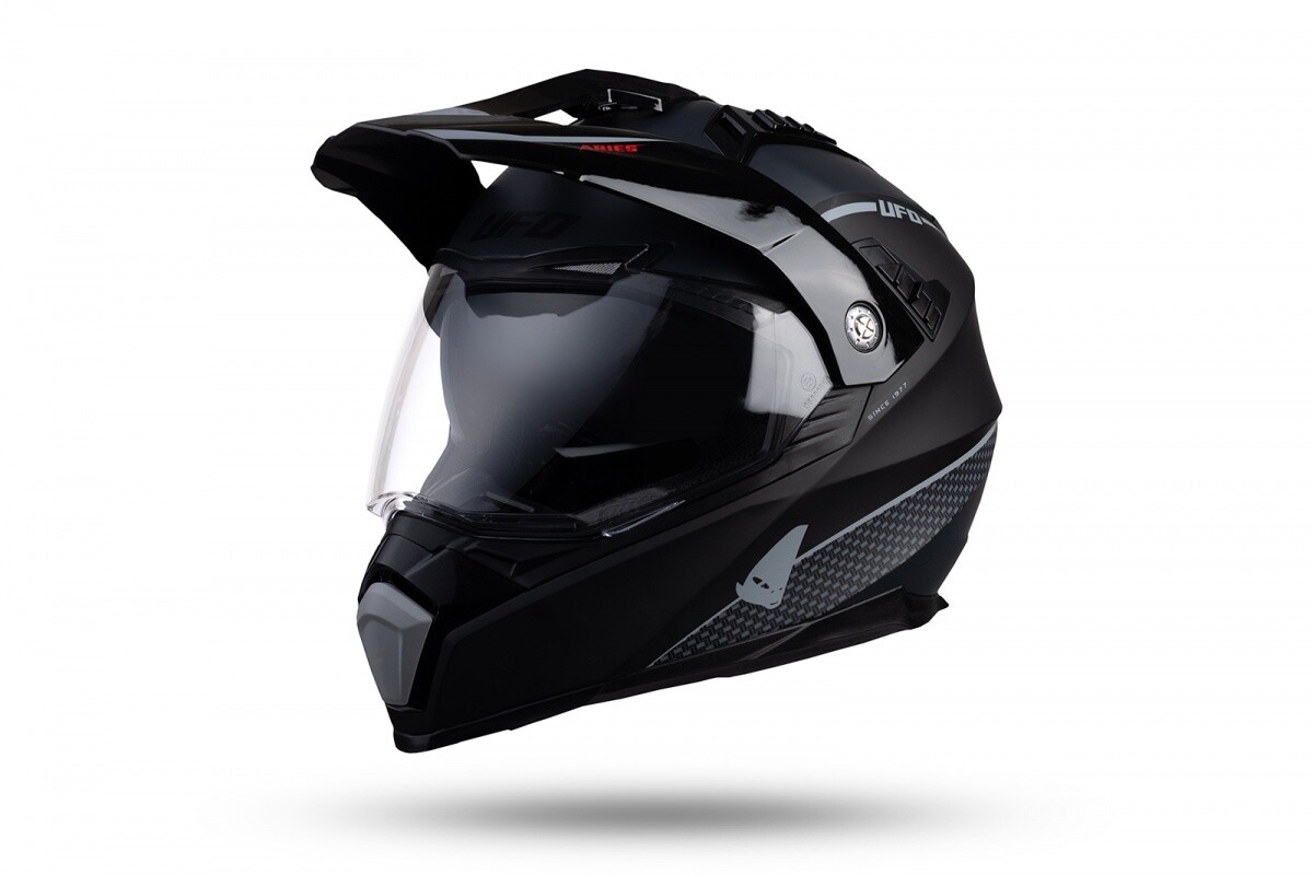 Casco Motocross Ufo Plast Aries Grey Black