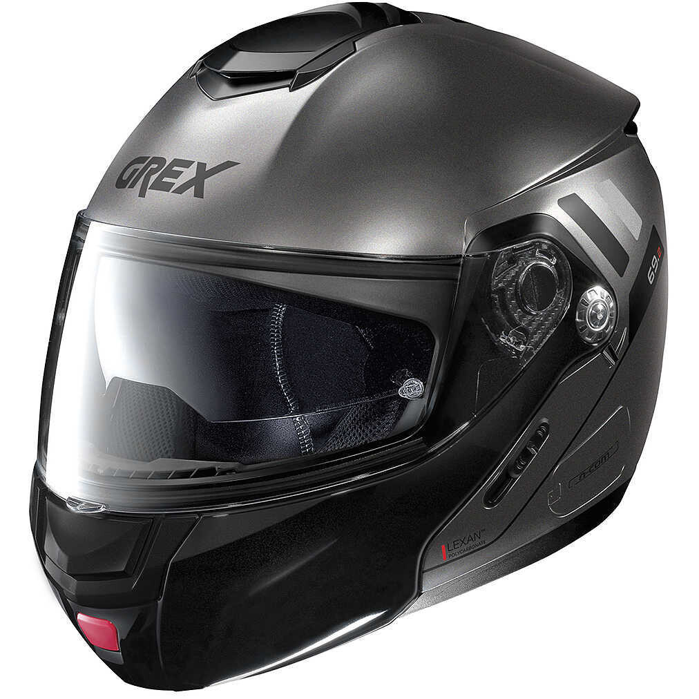 Casco Moto Modulare Grex G9.2 OFFSET N-Com 011 Flat Lava Grey