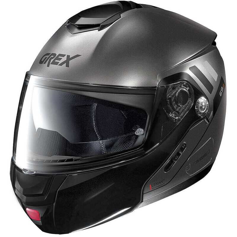 Casco Moto Modulare Grex G9.2 OFFSET N-Com 011 Flat Lava Grey