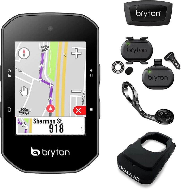 Bryton Rider S500T con Kit Dual Sensor, sensore cardio e supporto frontale in alluminio