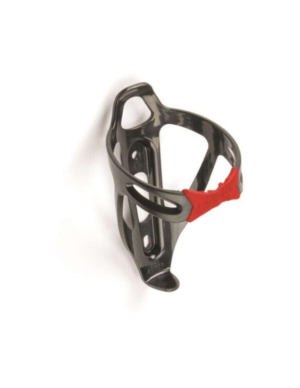 Portaborraccia Eleven nero con inserto in gomma elastica rosso