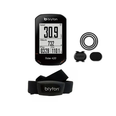 BRYTON Ciclocomputer GPS Rider 420T + Fascia Cardio e Sensore di Cadenza