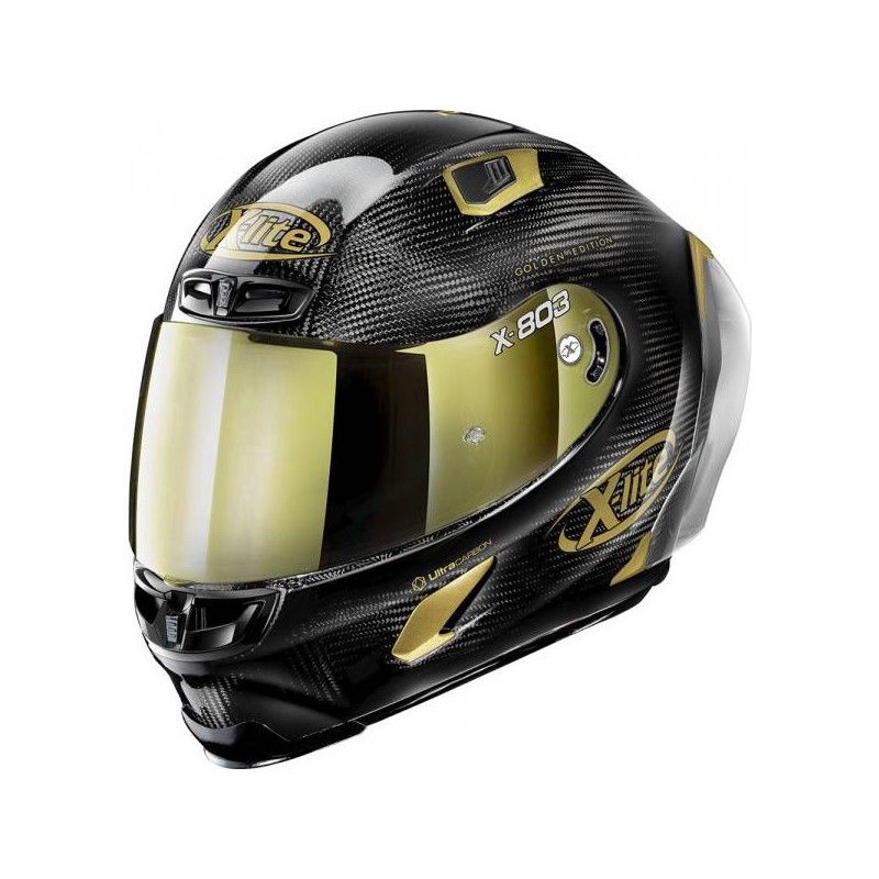 Casco integrale X-Lite X-803 RS Ultra Carbon GOLDEN EDITION Nero Carbon Oro