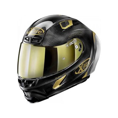 Casco integrale X-Lite X-803 RS Ultra Carbon GOLDEN EDITION Nero Carbon Oro