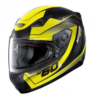 Casco integrale Nolan N60.5 Veles , nero e giallo - L