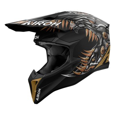 Casco Cross Airoh Wraap CYBORG MATT Casco Cross Airoh Wraap CYBORG MATT