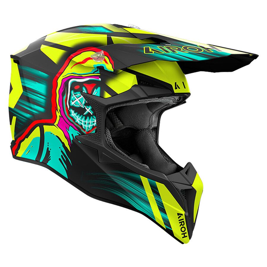 Casco Cross Airoh Wraap CYBER YELLOW