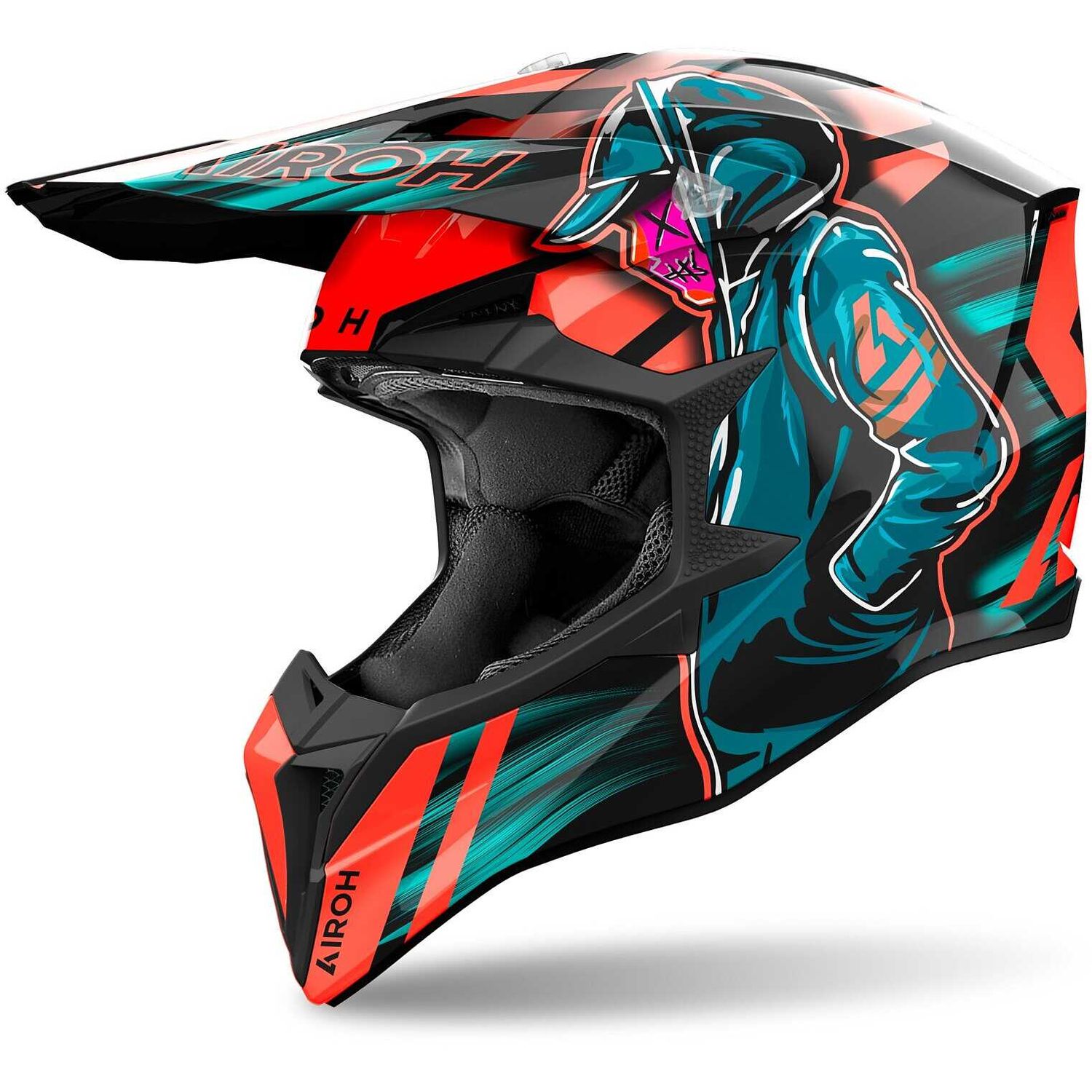 Casco Cross Airoh Wraap CYBER ORANGE MATT