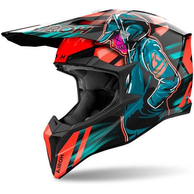 Casco Cross Airoh Wraap CYBER ORANGE MATT Casco Cross Airoh Wraap CYBER ORANGE MATT