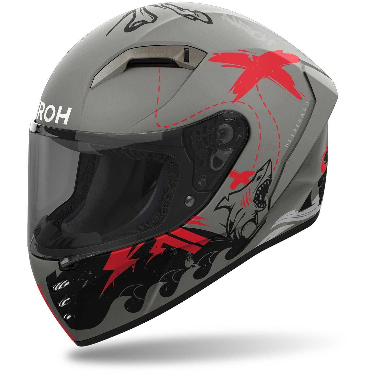 Casco Moto Integrale Airoh CONNOR DESPERADO Arancio Opaco