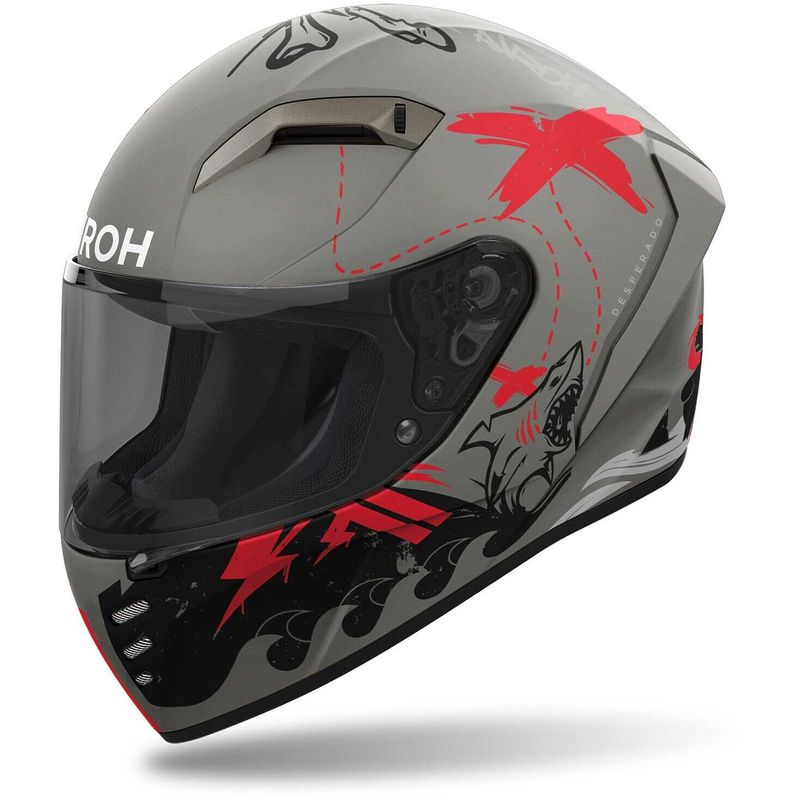 Casco Moto Integrale Airoh CONNOR DESPERADO Arancio Opaco
