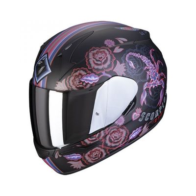 Casco EXO-390 CHICA II Nero Viola SCORPION - M - Casco EXO-390 CHICA II Nero Viola SCORPION - M -