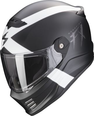 Casco Scorpion Covert FX Gallus Nero opaco / Bianco Casco Scorpion Covert FX Gallus Nero opaco / Bianco