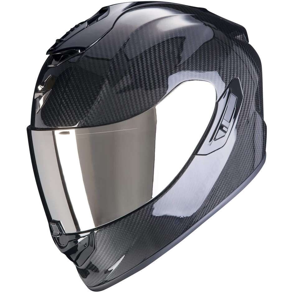 Casco Moto Integrale In Carbonio Scorpion EXO-1400 EVO 2 CARBON AIR Solid Nero Lucido