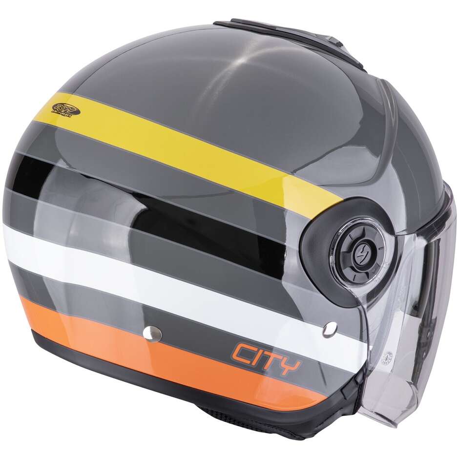 Casco Moto Jet Scorpion EXO-CITY II BEE Grigio Giallo Nero