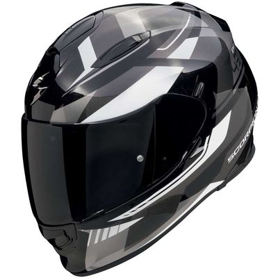Casco Moto Integrale Scorpion EXO-491 ABILIS Nero Argento Bianco