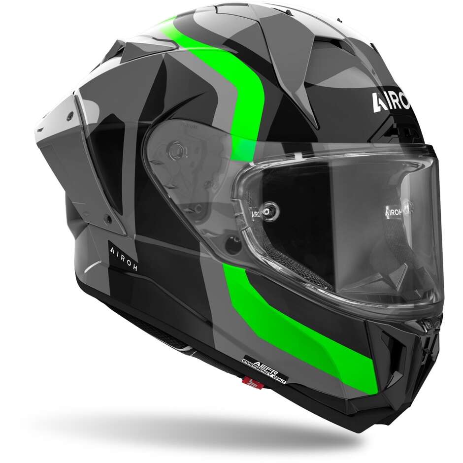Casco Moto Airoh GP 800 COMPETITION Verde Fluo Lucido