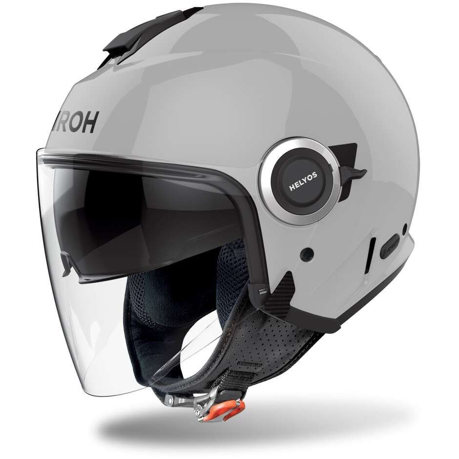 Casco Moto Jet Airoh HELYOS COLOR Grigio Concrete Lucido