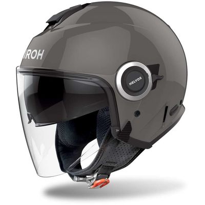 Casco Moto Jet Airoh HELYOS COLOR Grigio Scuro Lucido