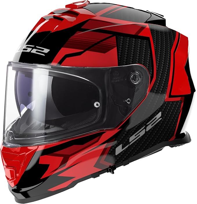 Casco Moto Integrale Ls2 FF800 Tracker Nero Rosso