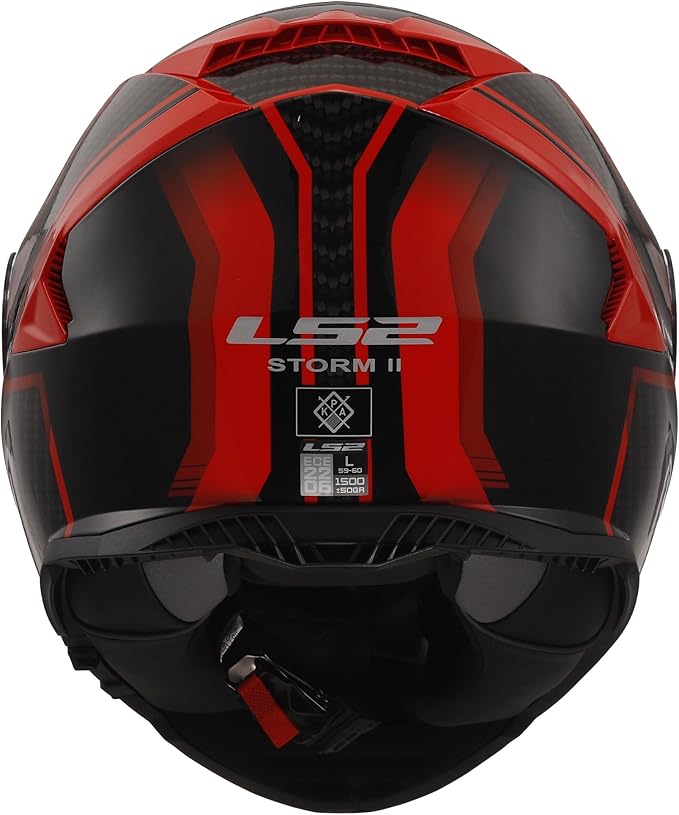 Casco Moto Integrale Ls2 FF800 Tracker Nero Rosso