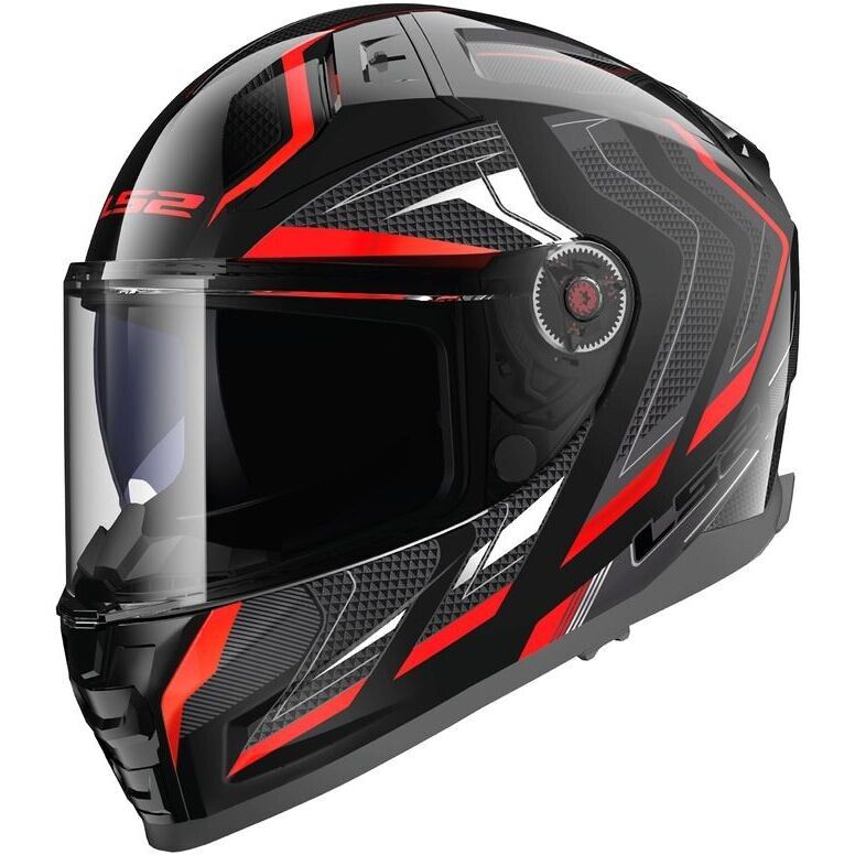 Casco Moto Integrale Ls2 FF811 VECTOR II ALIZER Nero Rosso Metal